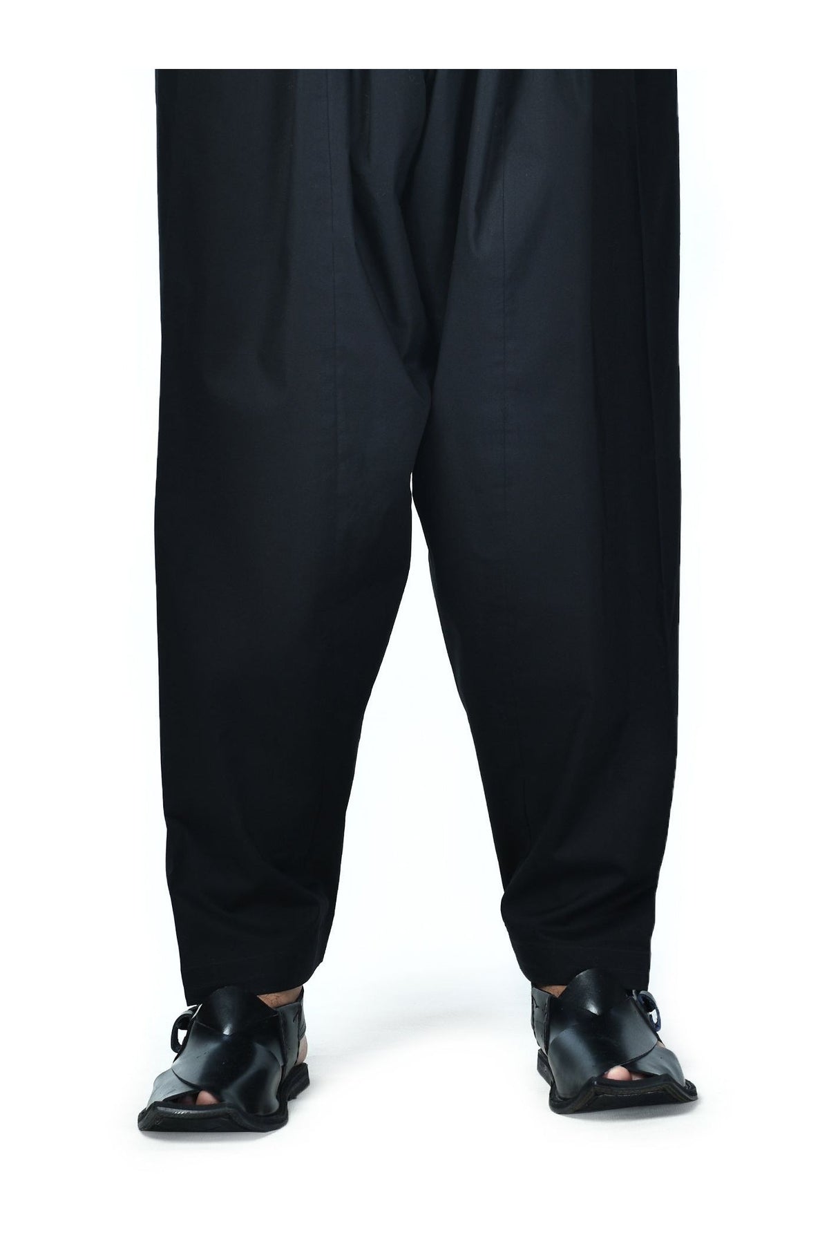 Midnight Navy Cambric Men's Shalwar | Elasticized Waist