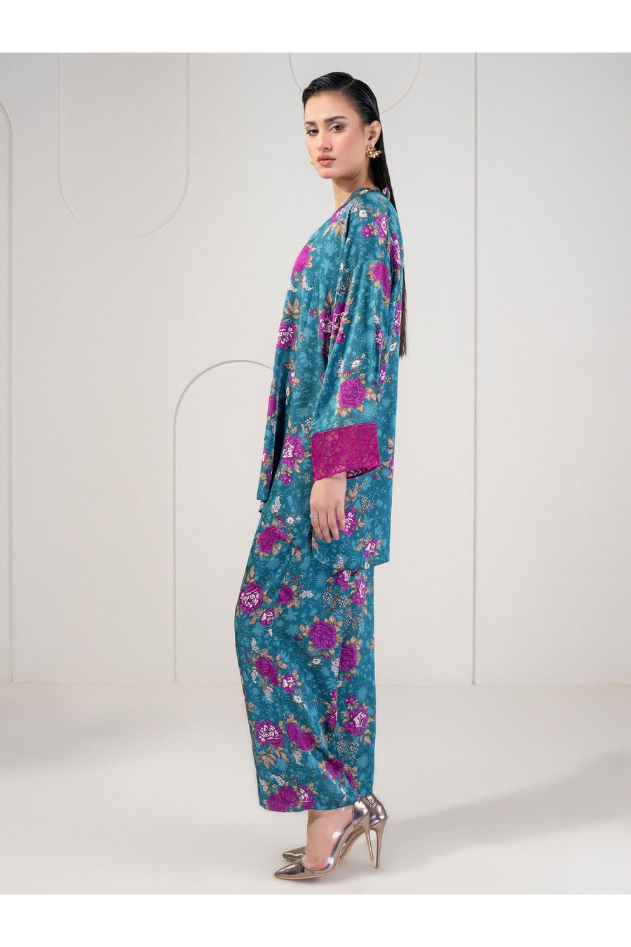 Embroidered Silk Co-Ord Set for Summer Fun