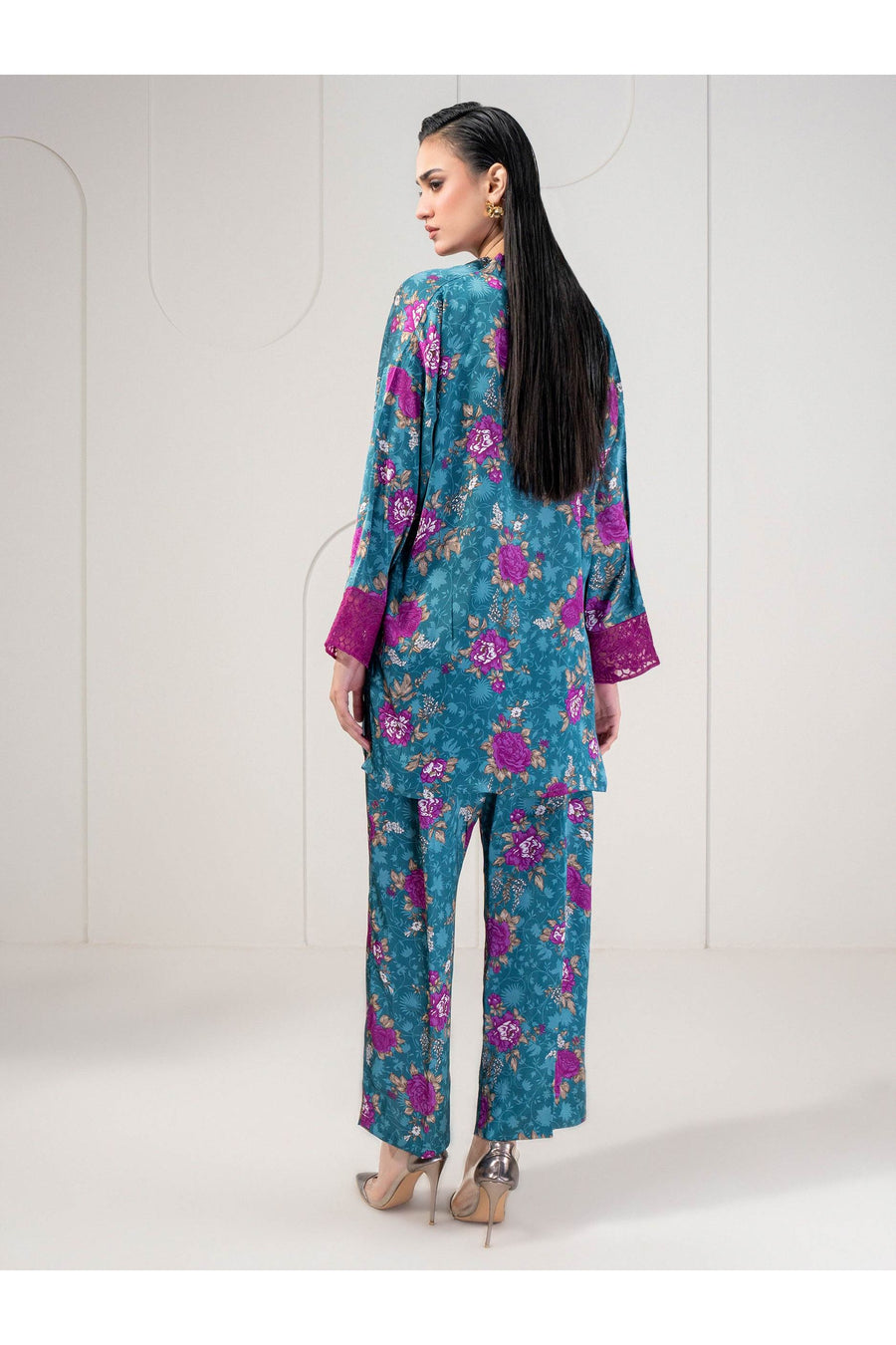 Embroidered Silk Co-Ord Set for Summer Fun