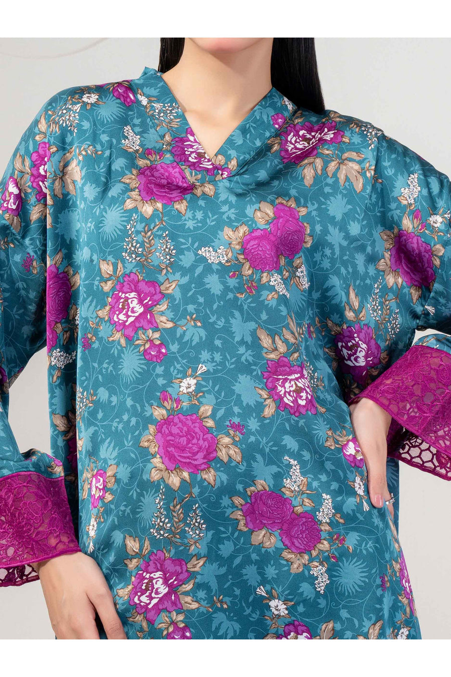 Embroidered Silk Co-Ord Set for Summer Fun
