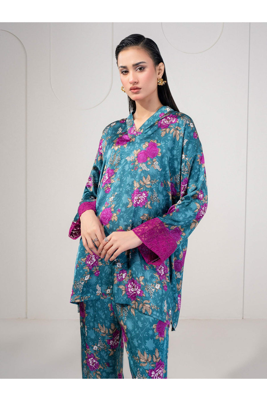 Embroidered Silk Co-Ord Set for Summer Fun