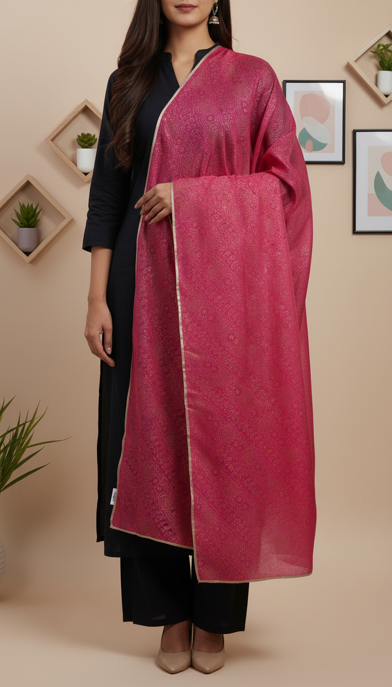 Elegant Screen Printed Dupatta