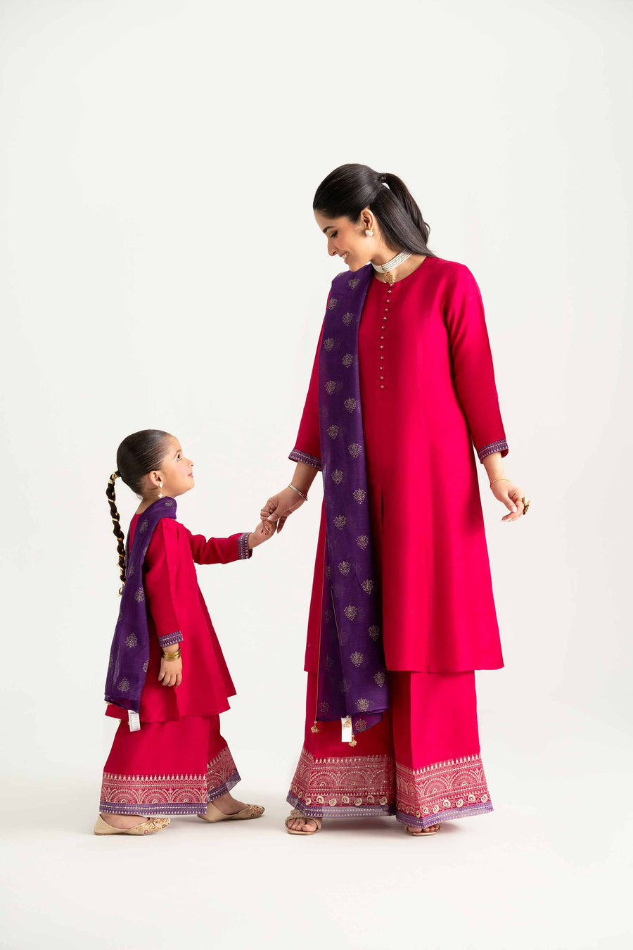 Stylish 3 Piece Embroidered Suit Set
