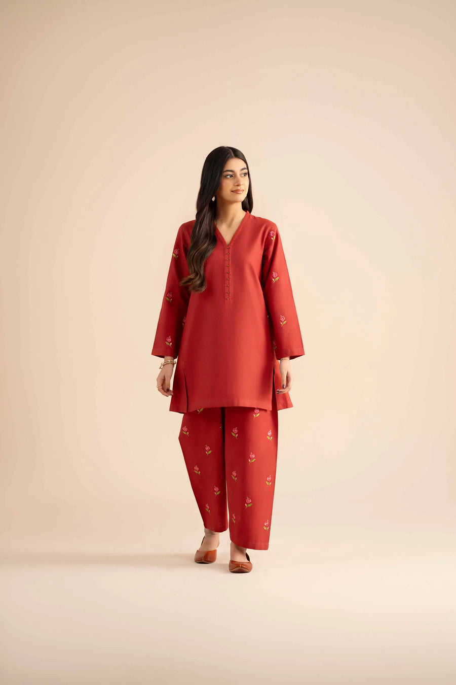 Chic Embroidered 2-Piece Suit Set for You