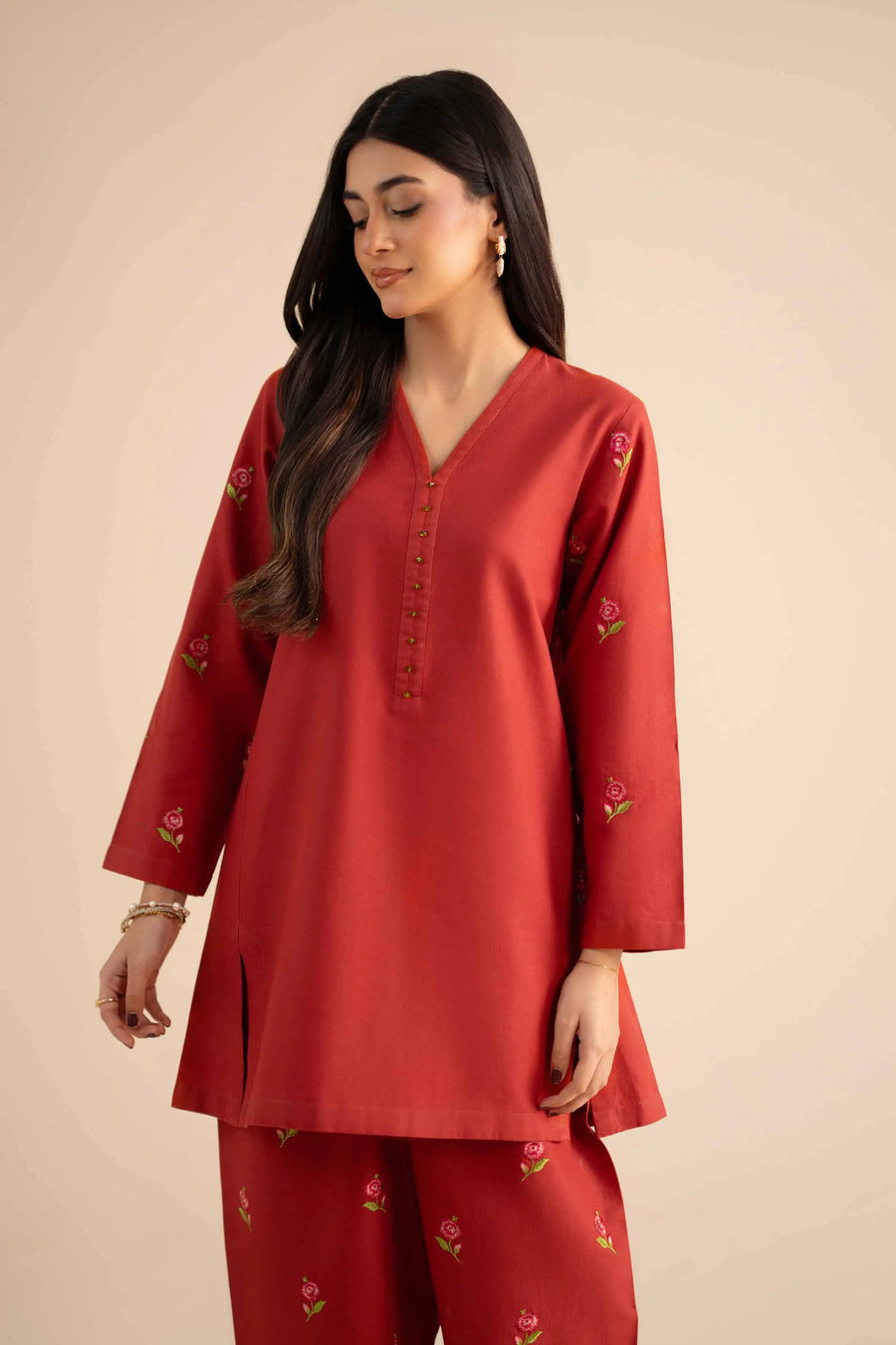 Chic Embroidered 2-Piece Suit Set for You