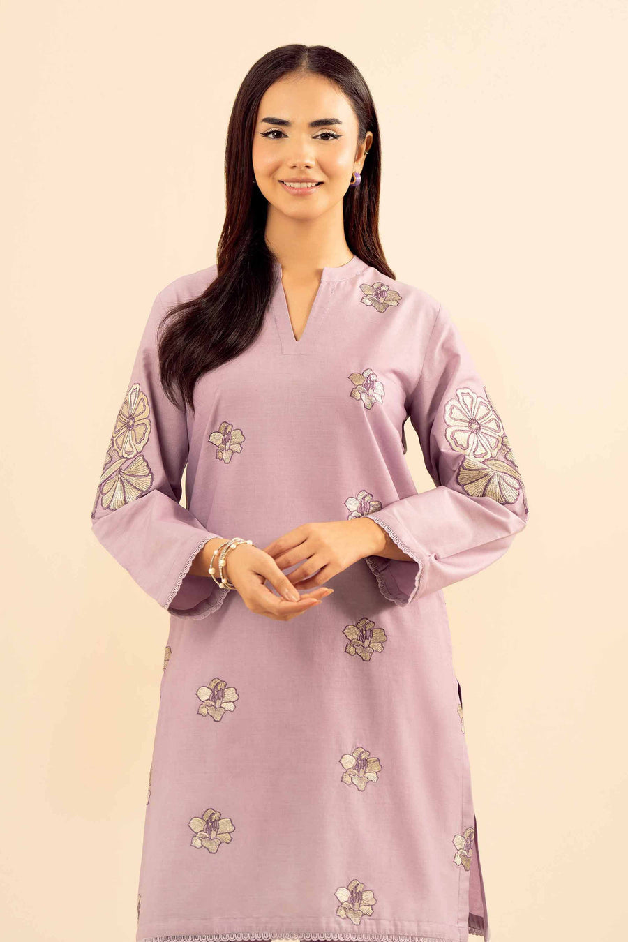 Stylish 2 Piece Embroidered Suit for Effortless Everyday Wear