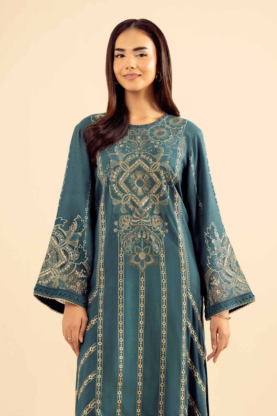 Stylish 2 Piece Embroidered Suit for Effortless Chic Looks
