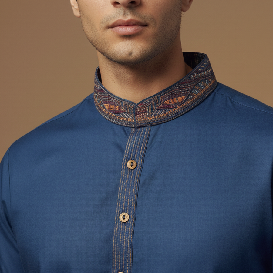 Blue Viscose nan | 2-Piece