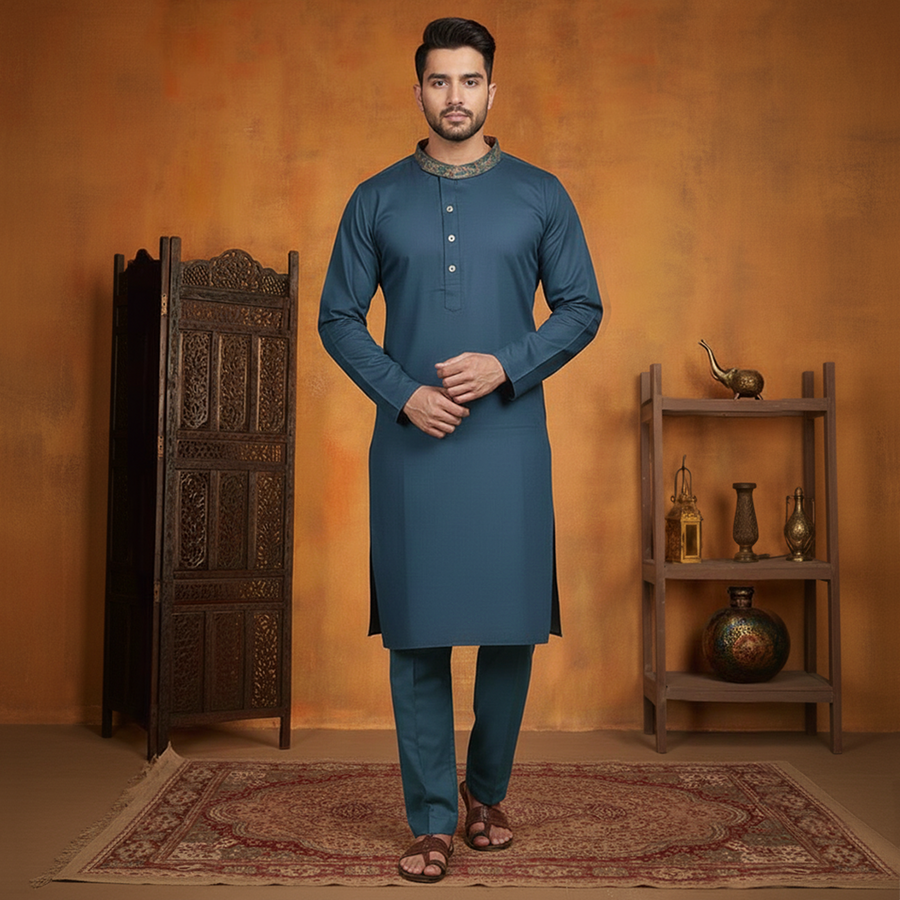 Blue Viscose nan | 2-Piece Blue Wing Teal