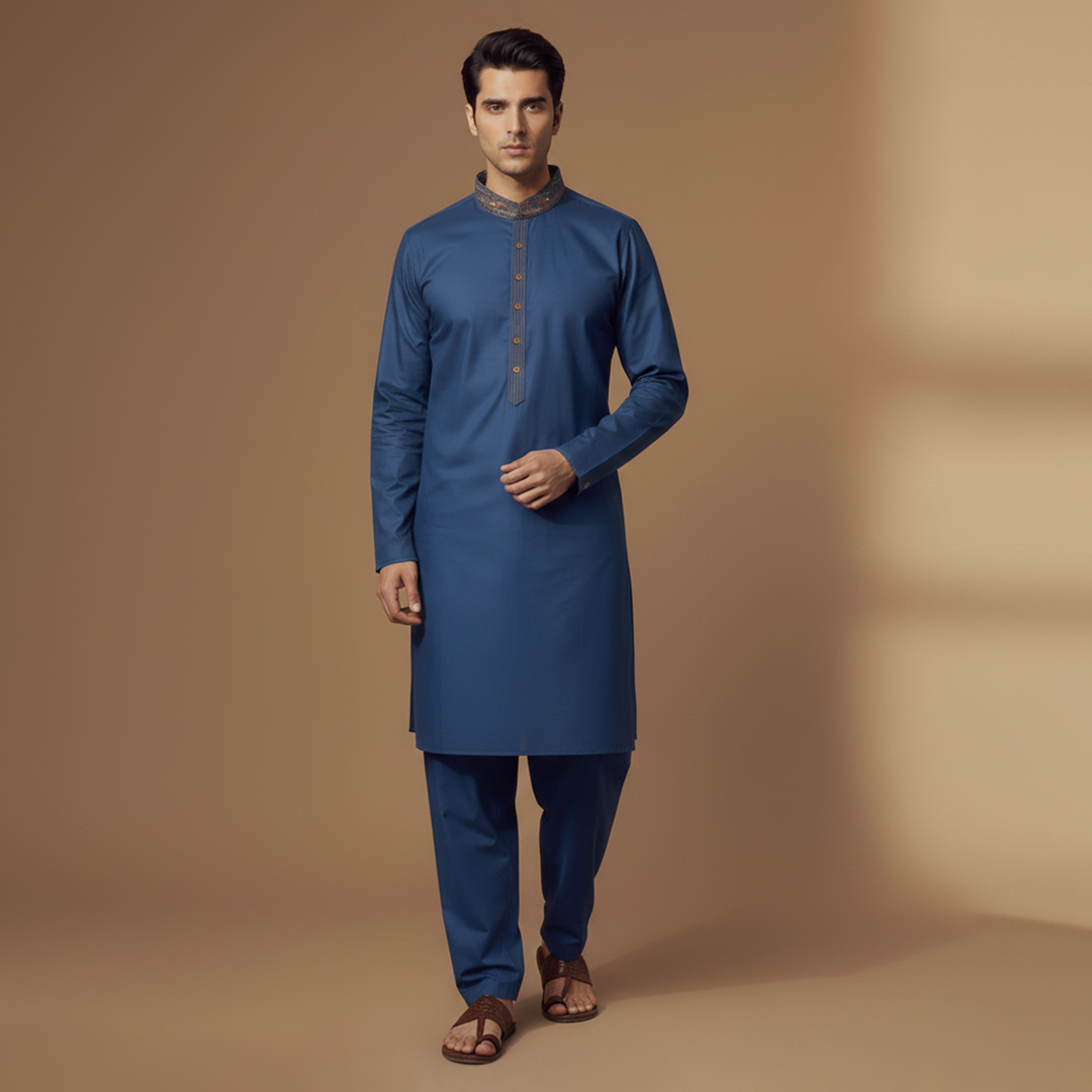 Blue Viscose nan | 2-Piece