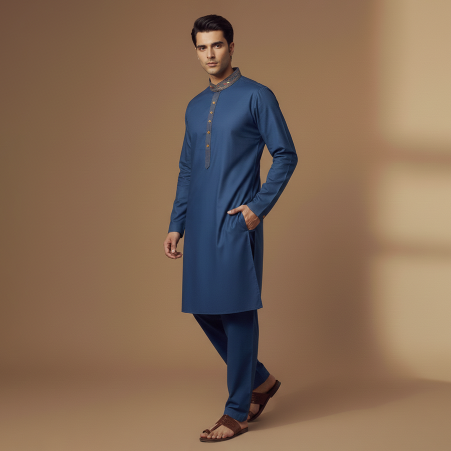 Blue Viscose nan | 2-Piece