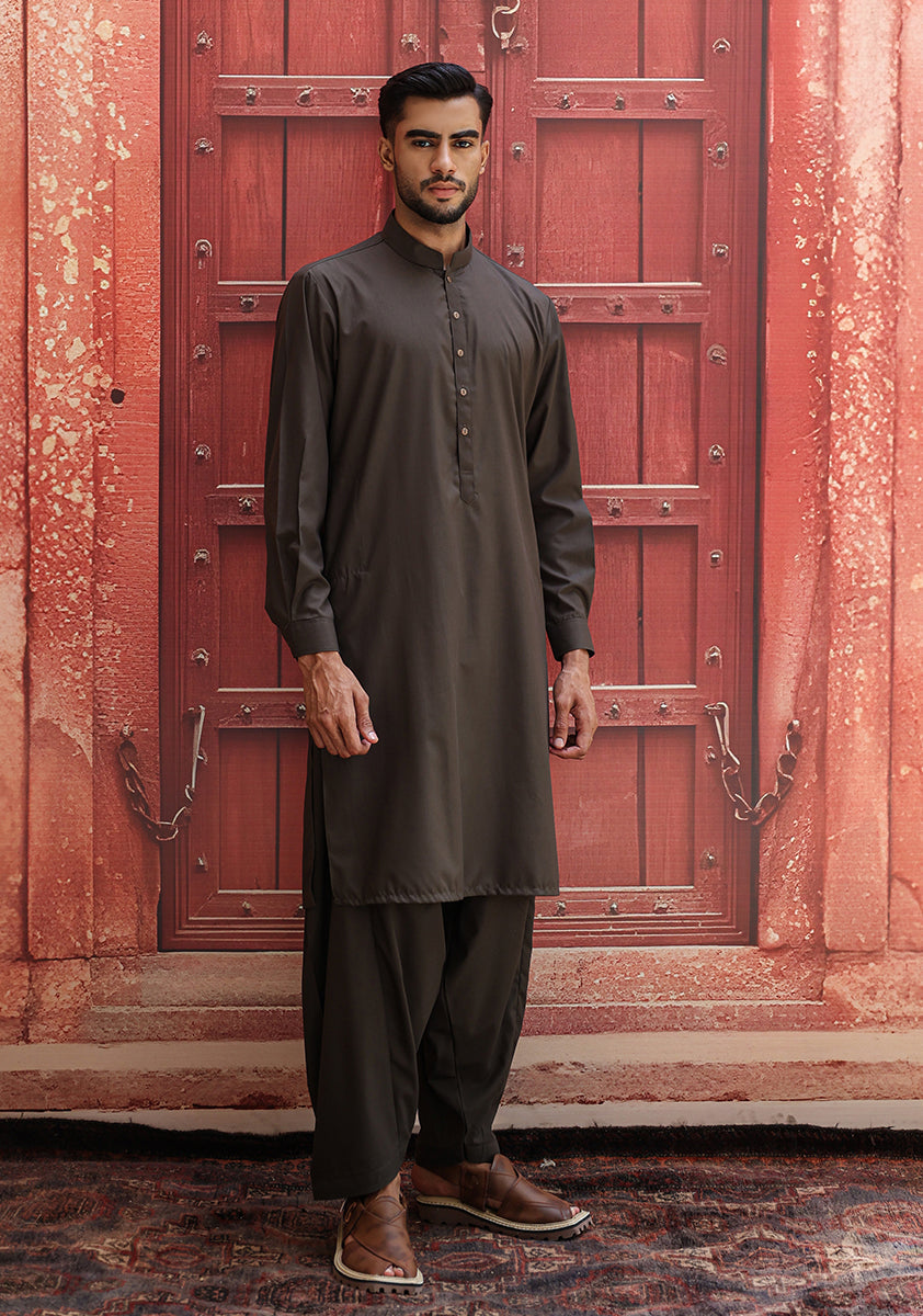 Poly Viscose Rosin Slim Fit Suit