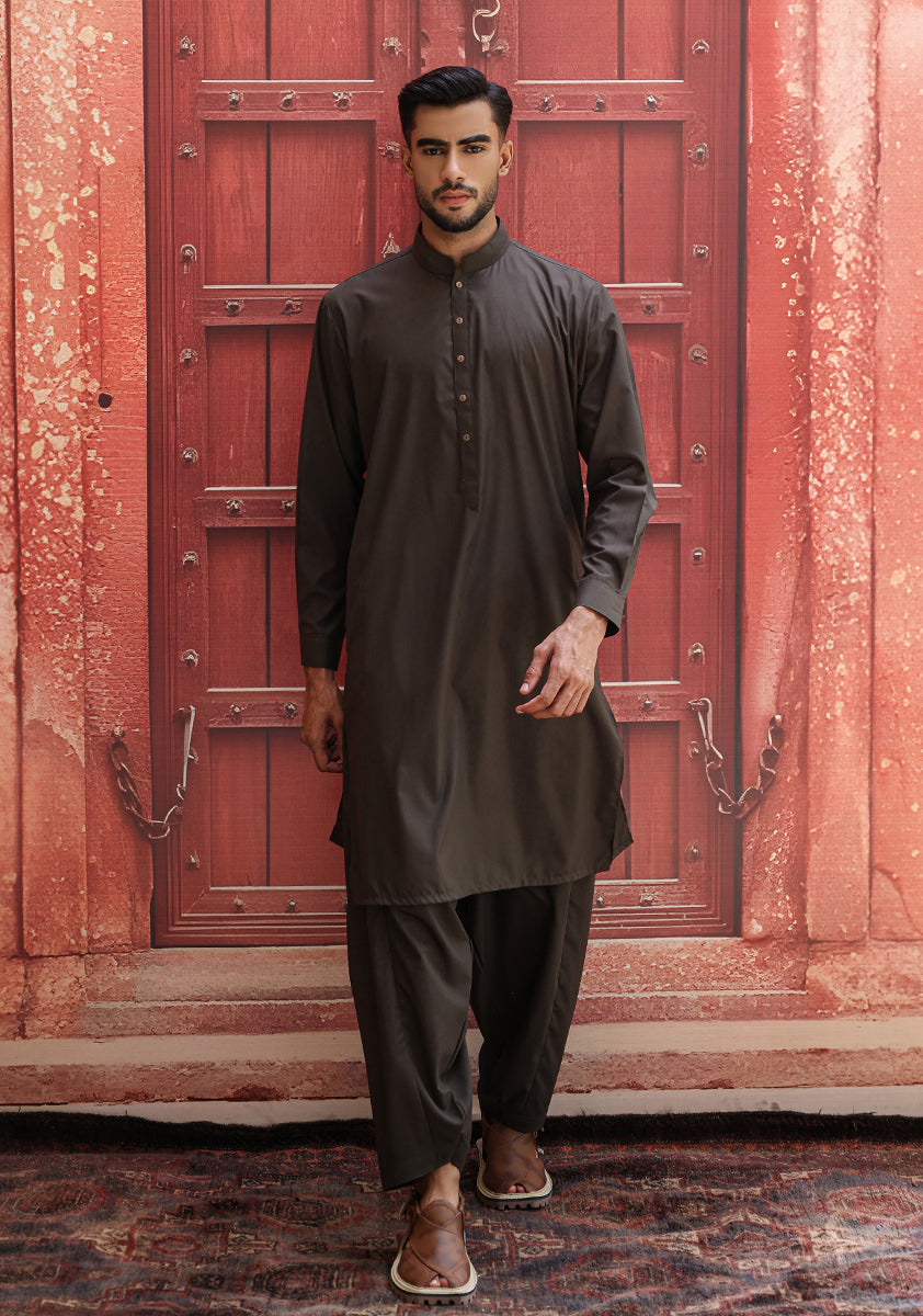 Poly Viscose Rosin Slim Fit Suit