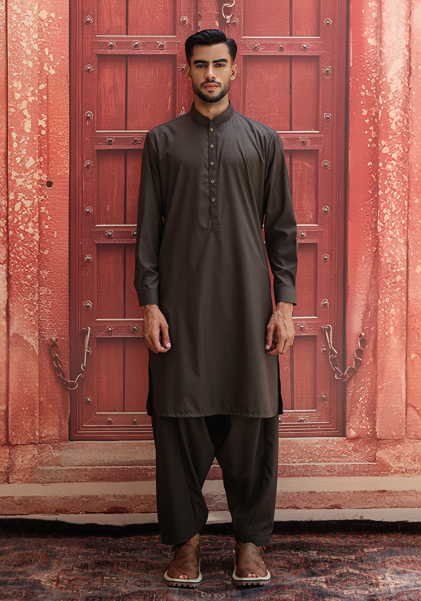 Poly Viscose Rosin Slim Fit Suit
