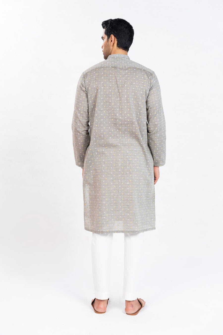 Silk-Blend Kurta Bend Collar Pure Luxury