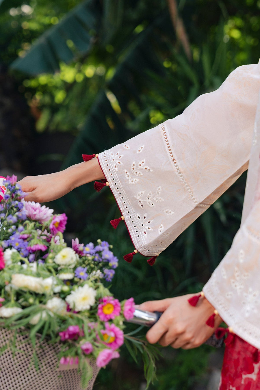 Blush Beige Embroidered Lawn Suit with Digital Printed Chiffon Dupatta