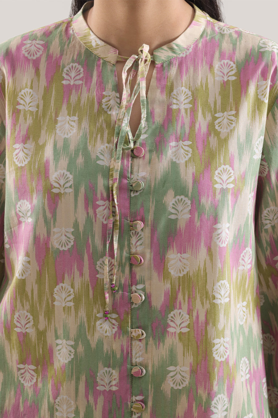 Printed Embroidered Strip Lawn Stitched 2 Piece (Shirt/Trouser) - Pehnaawaa
