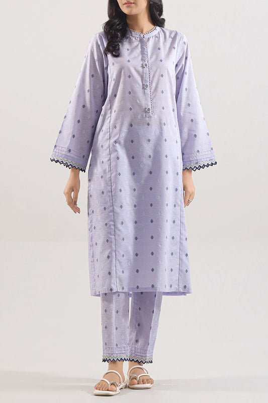 Embroidered Cotton Jacquard Stitched 2 Piece (Shirt/Trouser) - Pehnaawaa