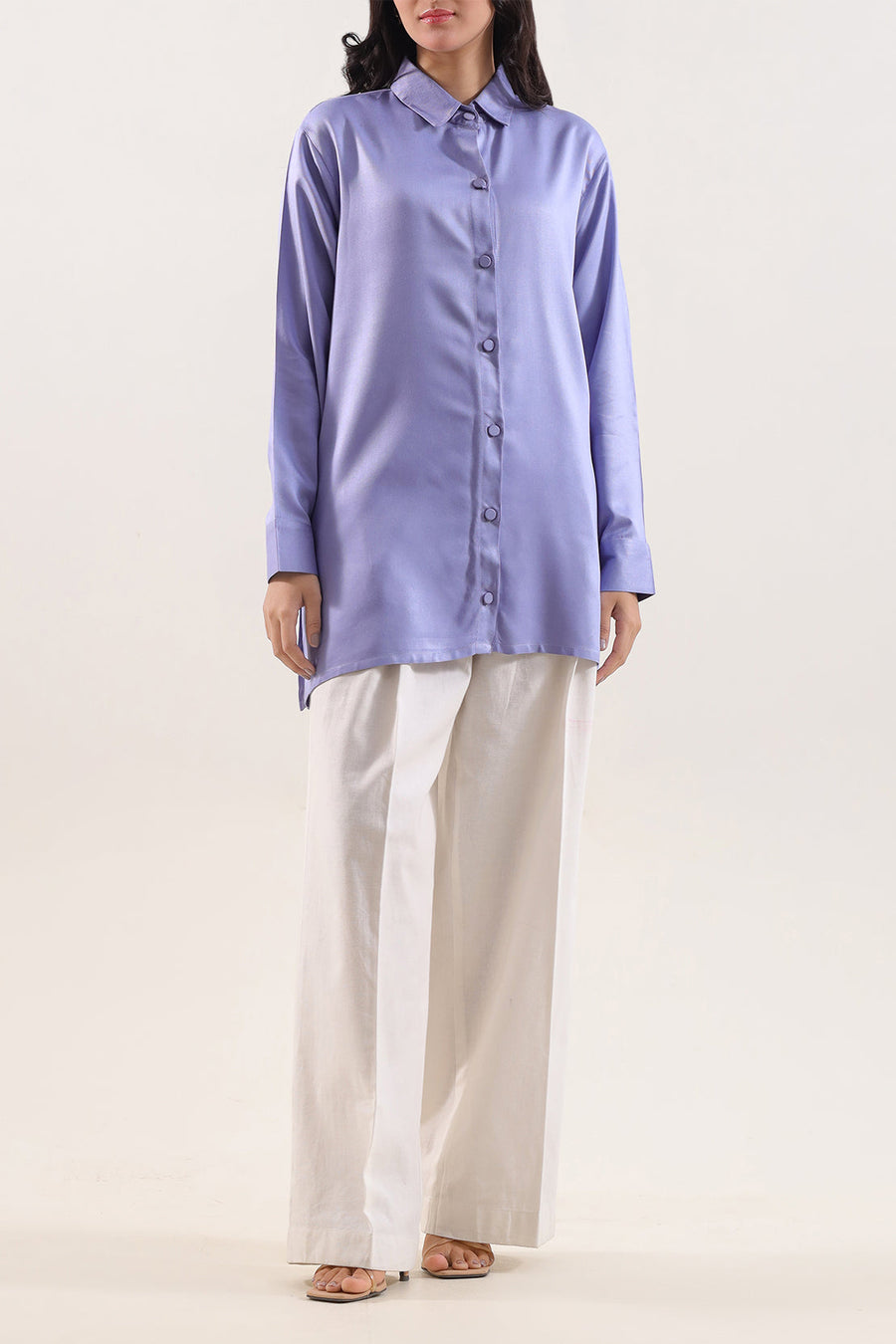 Solid Viscose Twill Stitched Shirt - Pehnaawaa