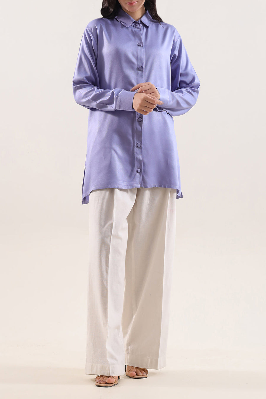 Solid Viscose Twill Stitched Shirt - Pehnaawaa