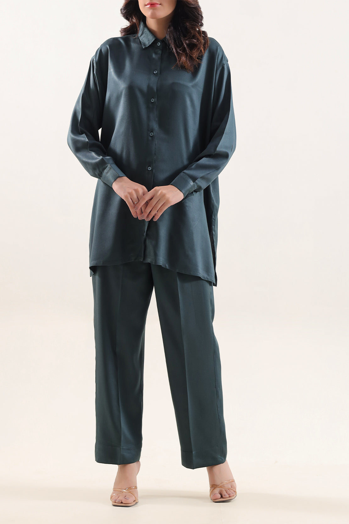 Solid Smooth Flow Stitched 2 Piece (Shirt/Trouser)