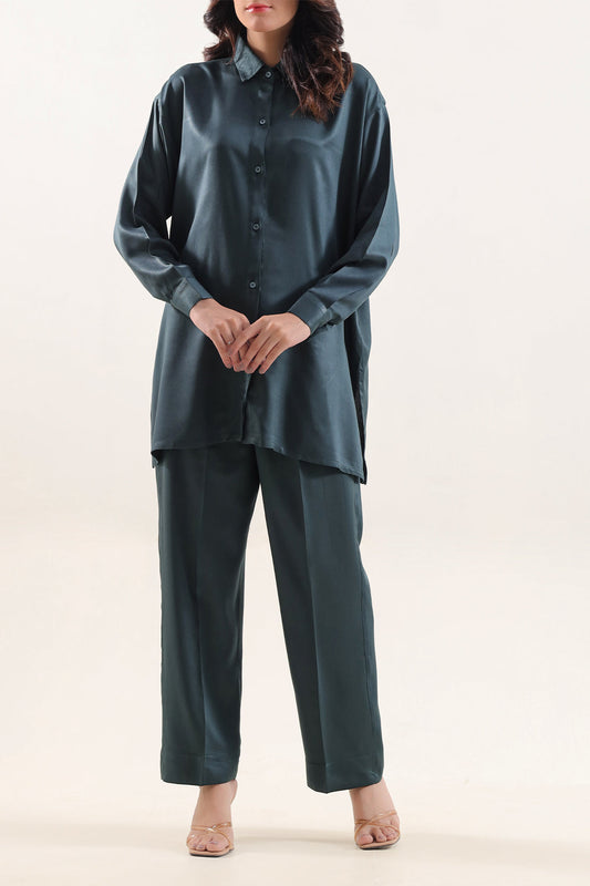 Solid Smooth Flow Stitched 2 Piece (Shirt/Trouser)