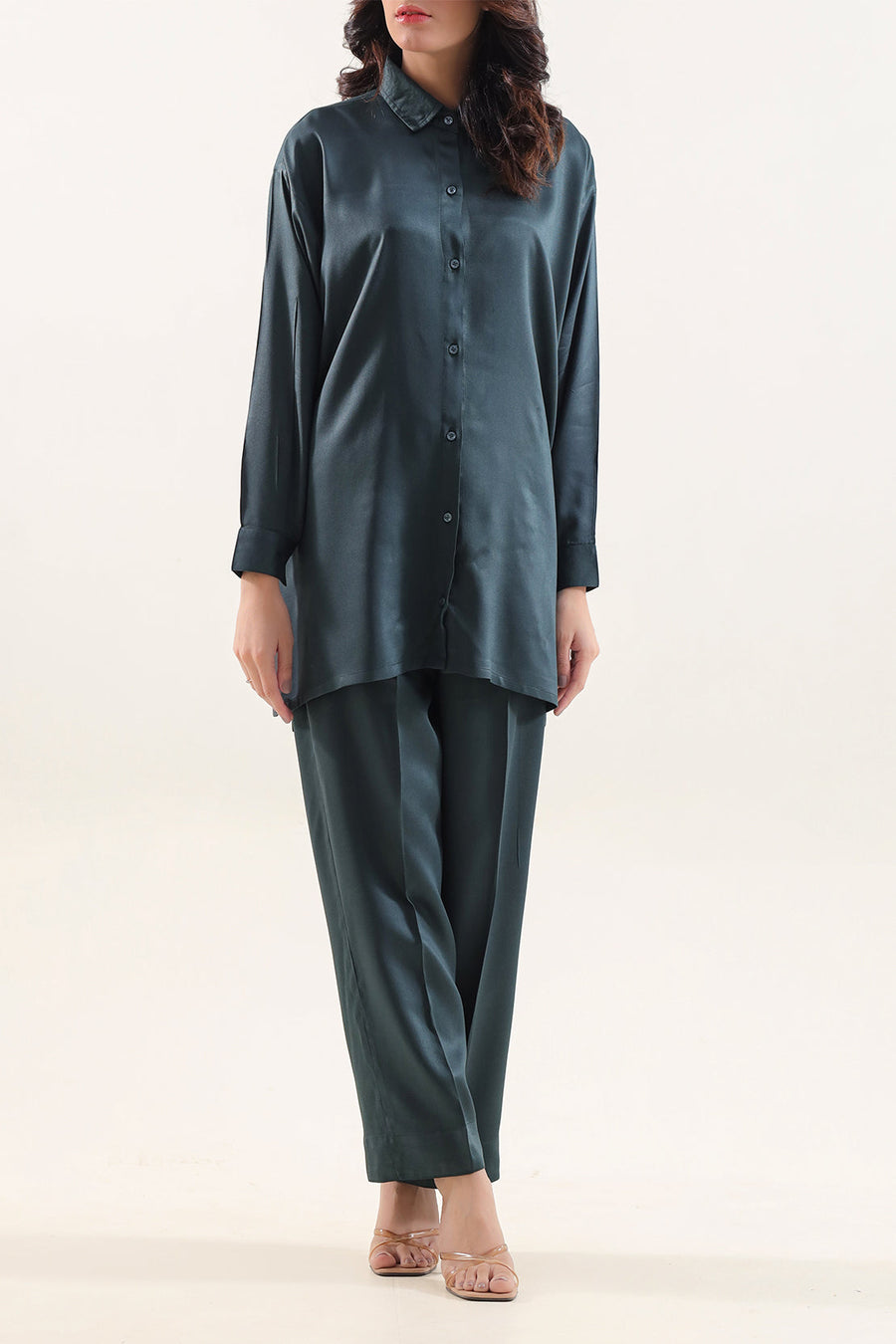 Solid Smooth Flow Stitched 2 Piece (Shirt/Trouser)