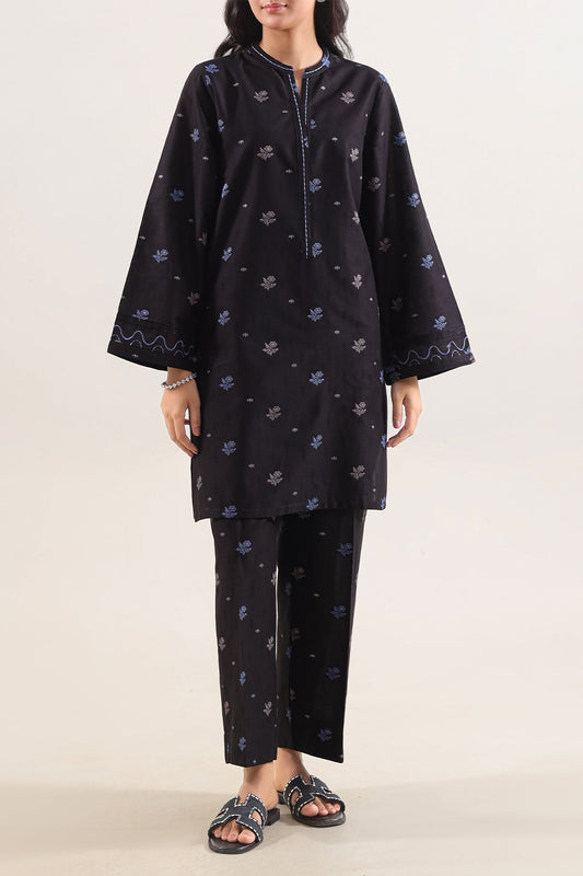 Embroidered Cotton Jacquard Stitched 2 Piece (Shirt/Trouser)