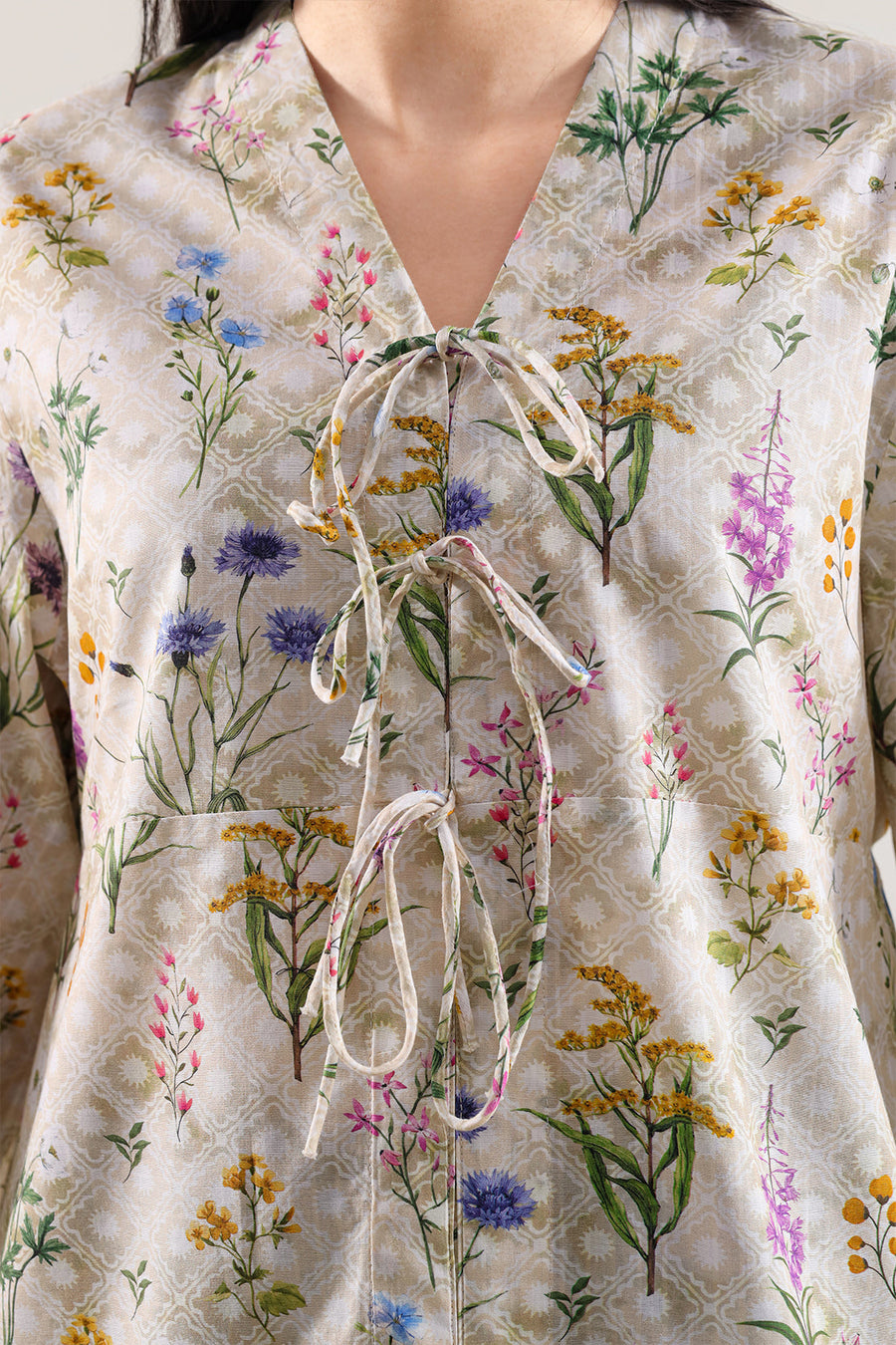 Printed Strip Lawn Stitched Shirt - Pehnaawaa