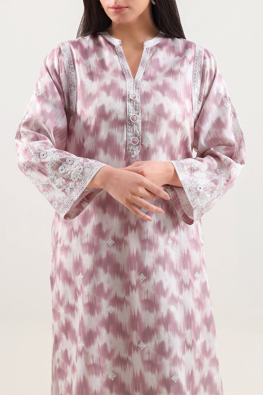 Printed Embroidered Arabic Lawn Stitched 2 Piece (Shirt/Trouser)