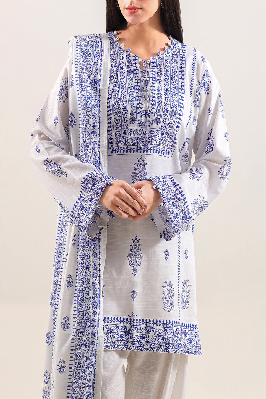 Printed Khaddar Stitched Shirt - Pehnaawaa