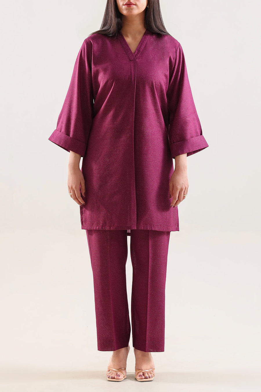Solid Karandi Stitched 2 Piece (Shirt/Trouser) - Pehnaawaa
