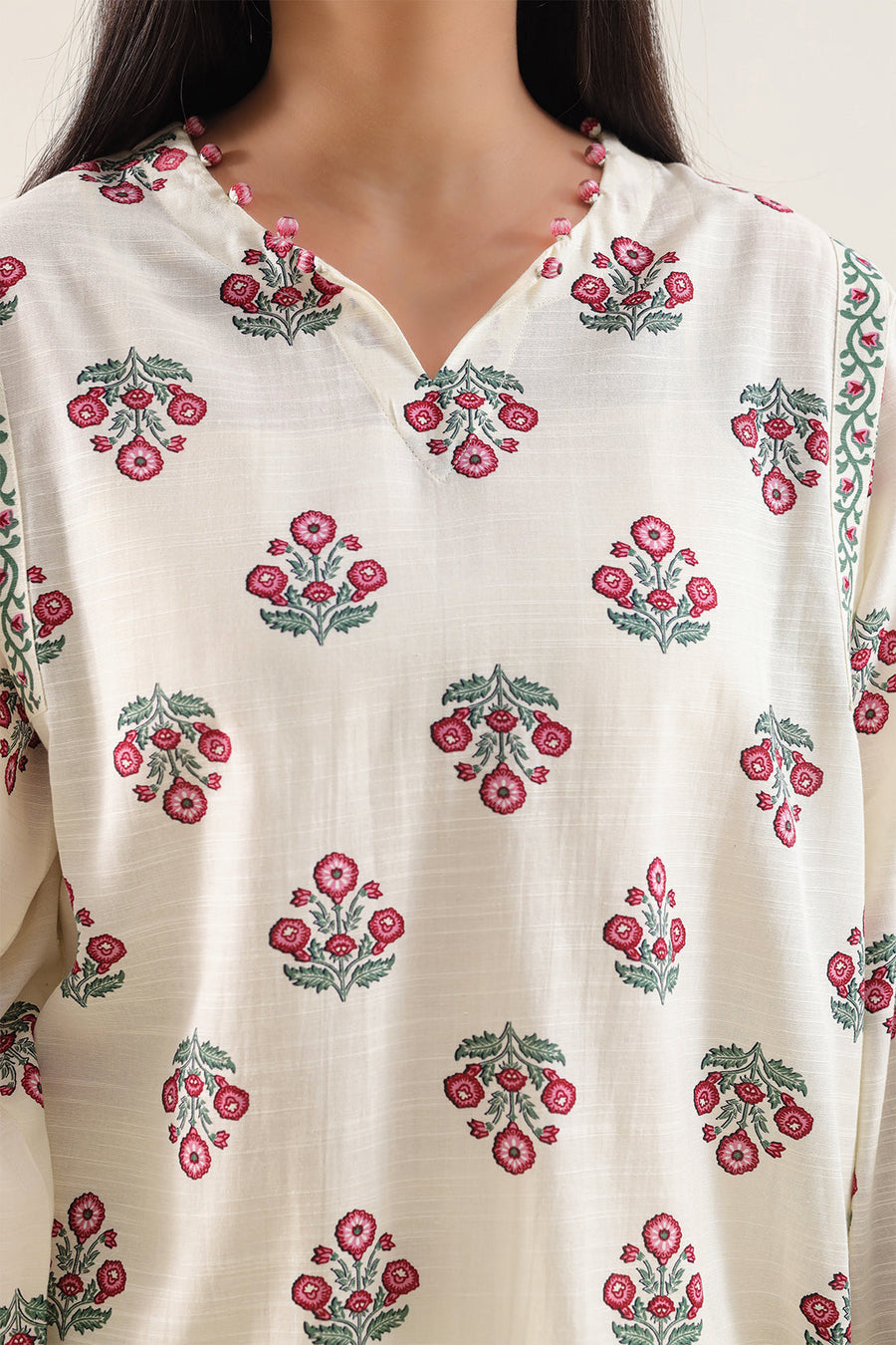 Printed Khaddar Stitched 2 Piece (Shirt/Trouser) - Pehnaawaa