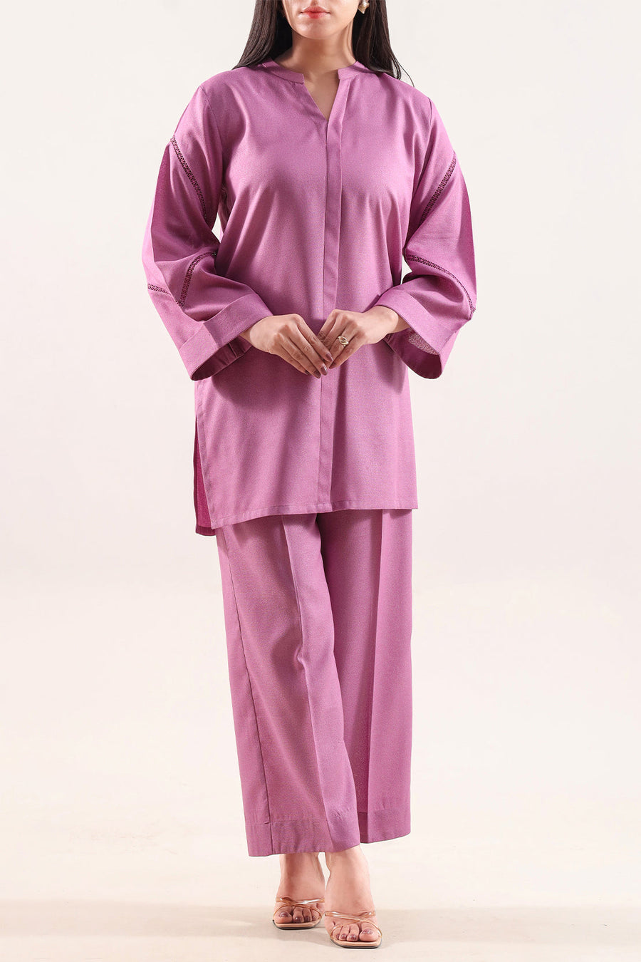 Solid Karandi Stitched 2 Piece (Shirt/Trouser) - Pehnaawaa