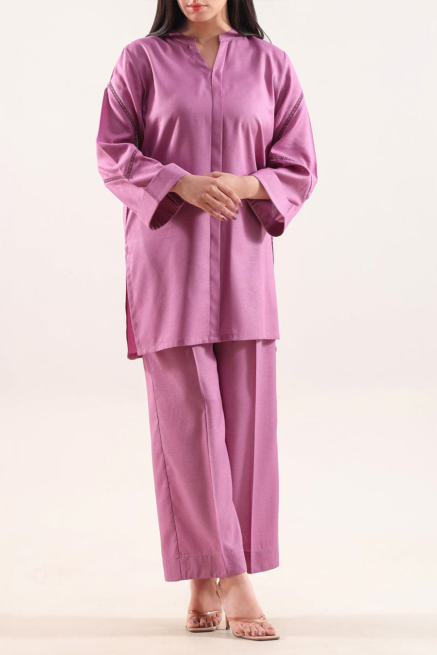Solid Karandi Stitched 2 Piece (Shirt/Trouser) - Pehnaawaa