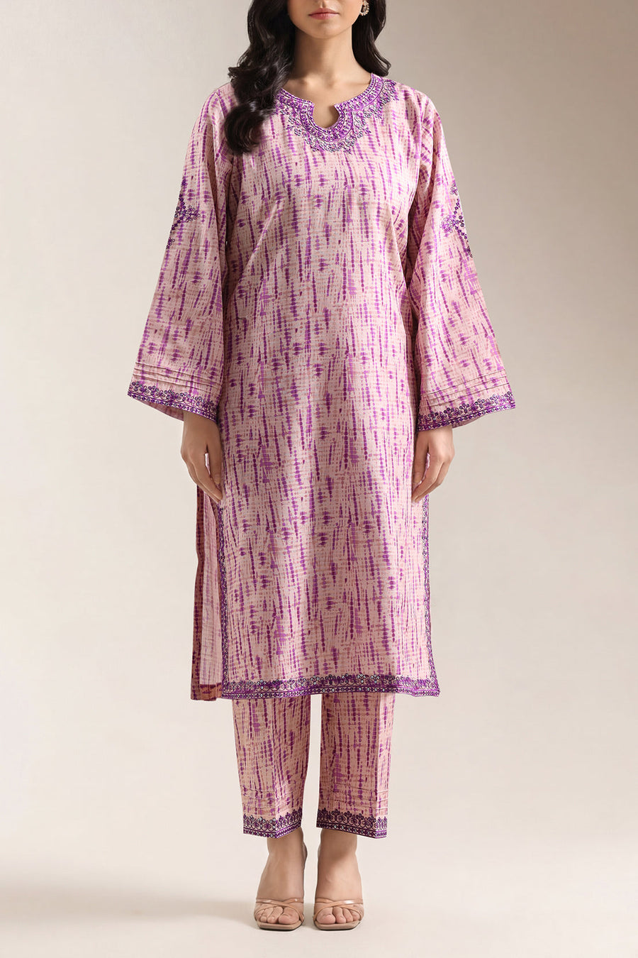 Printed Embroidered Khaddar Stitched 2 Piece (Shirt/Trouser) - Pehnaawaa