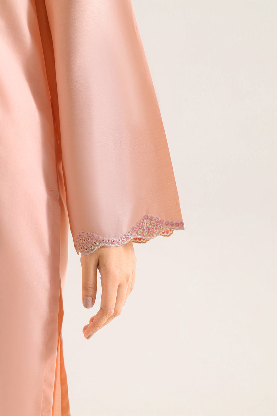 Solid Embroidered Polyester 2 Piece (Shirt/Trouser) - Pehnaawaa