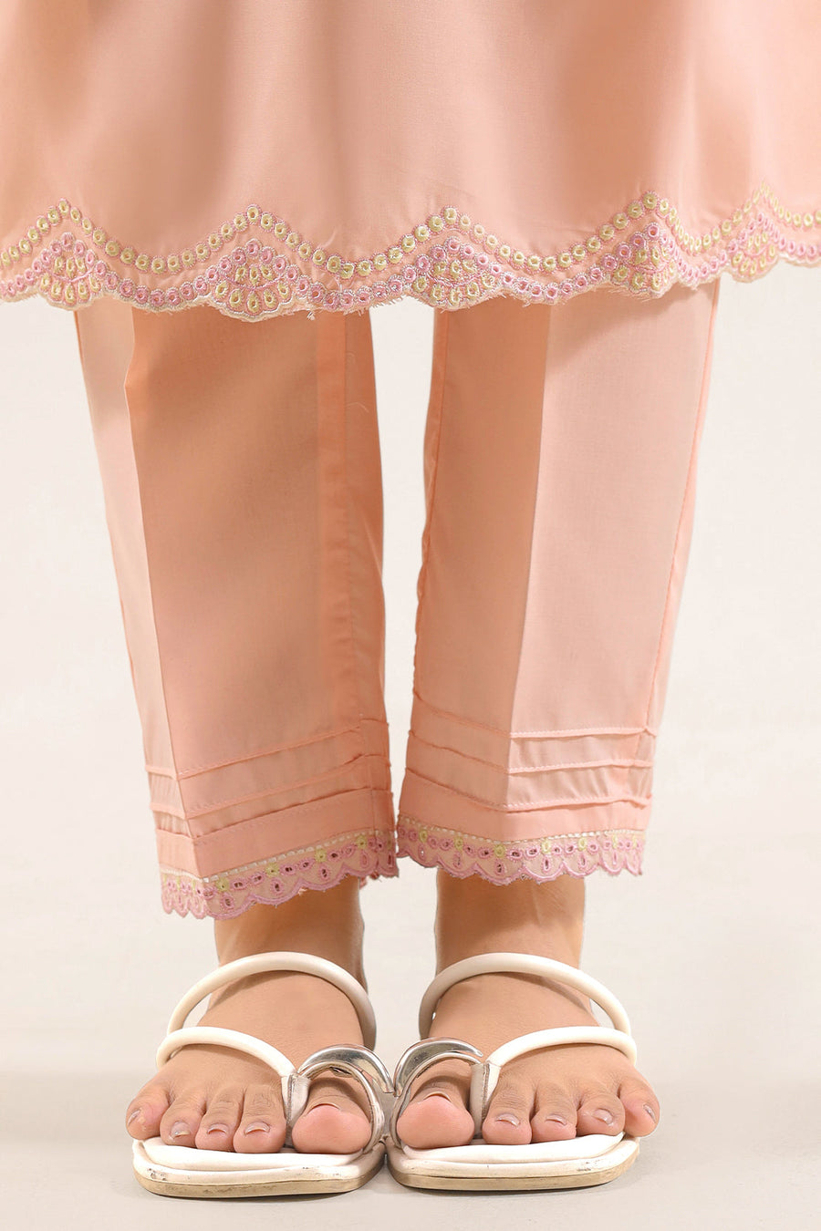 Solid Embroidered Polyester 2 Piece (Shirt/Trouser) - Pehnaawaa