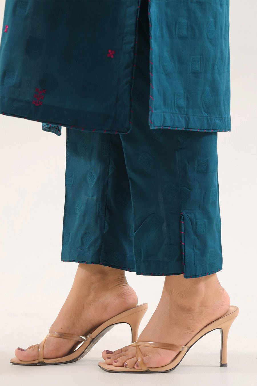 Embroidered Cotton Jacquard Stitched 2 Piece (Shirt/Trouser) - Pehnaawaa
