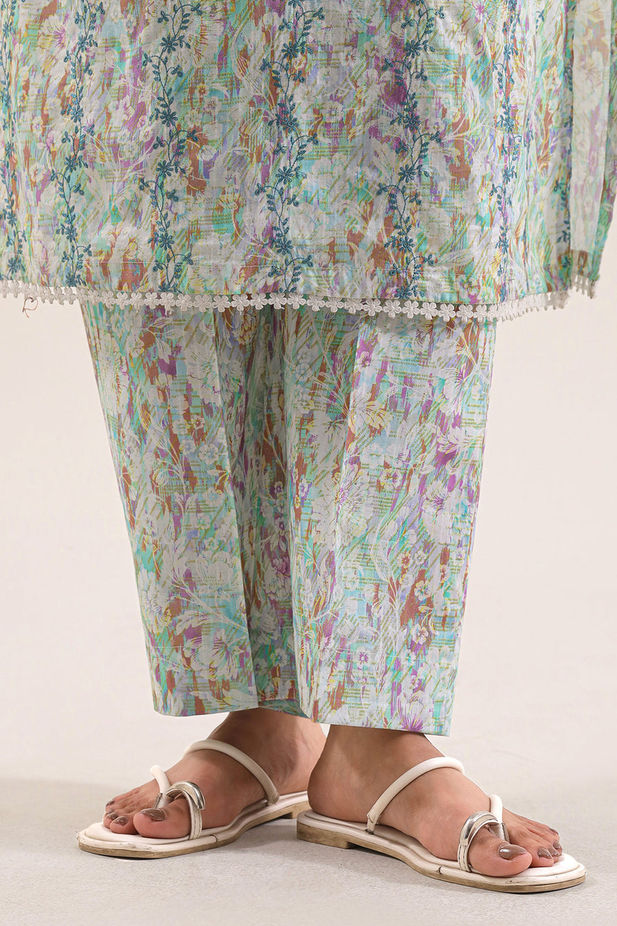 Printed Self Strip Embroidered | Stitched 8808 138808 - Pehnaawaa