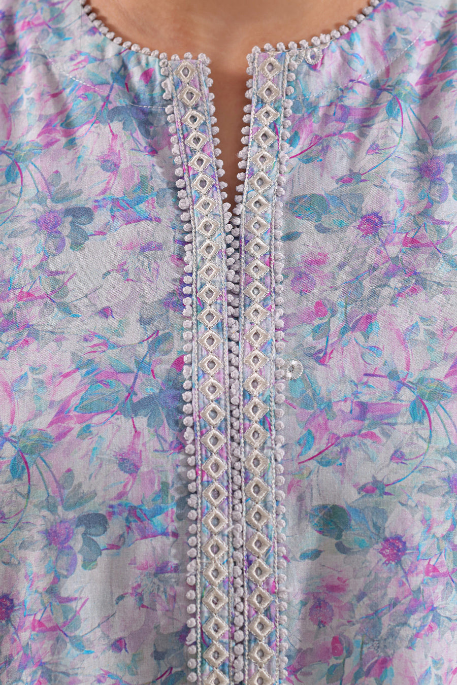 Stitched Printed Embroidered Lawn 2 Piece (Shirt/Trouser) - Pehnaawaa