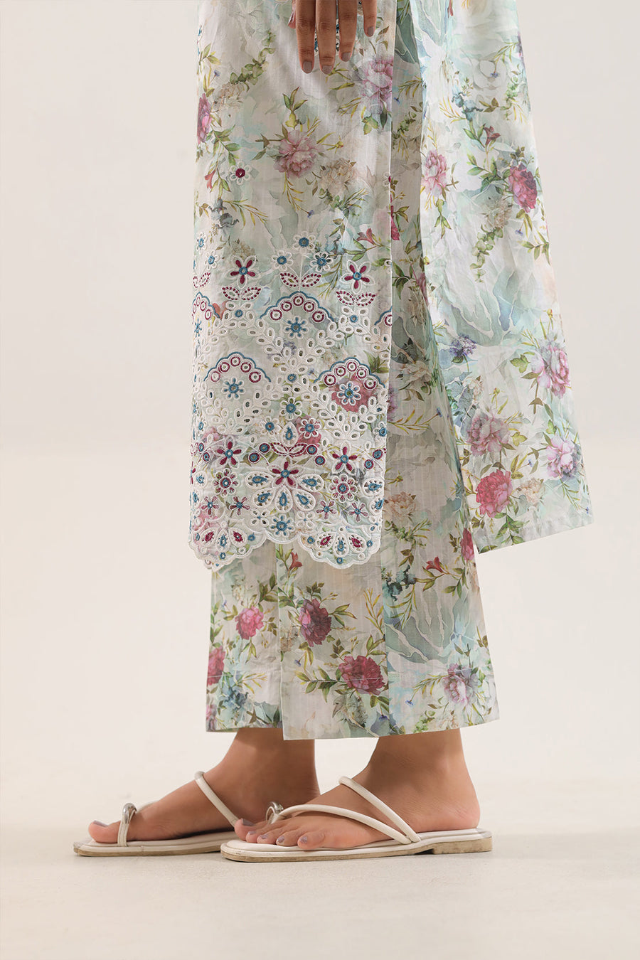 Printed Embroidered Self Strip Lawn Stitched 2 Piece (Shirt/Trouser) - Pehnaawaa