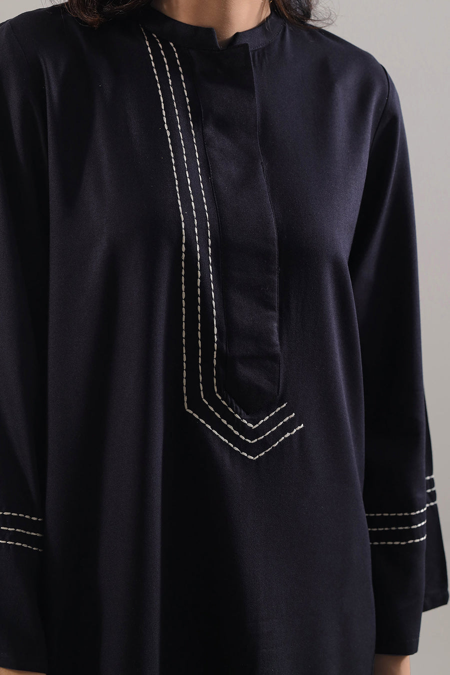Solid Embroidered Acrylic Stitched 2 Piece (Shirt/Trouser) - Pehnaawaa