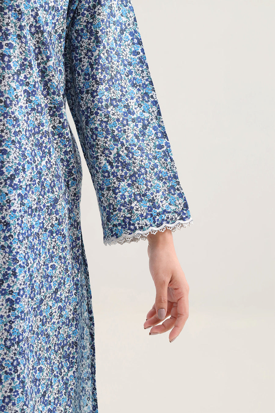 Printed Embroidered Strip Lawn Stitched 2 Piece (Shirt/Trouser)