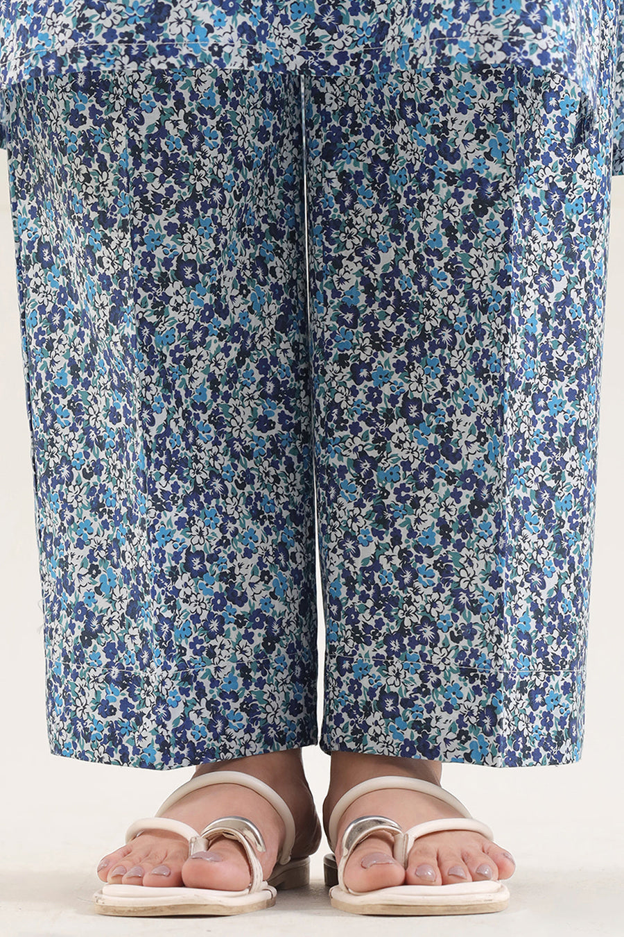 Printed Embroidered Strip Lawn Stitched 2 Piece (Shirt/Trouser)