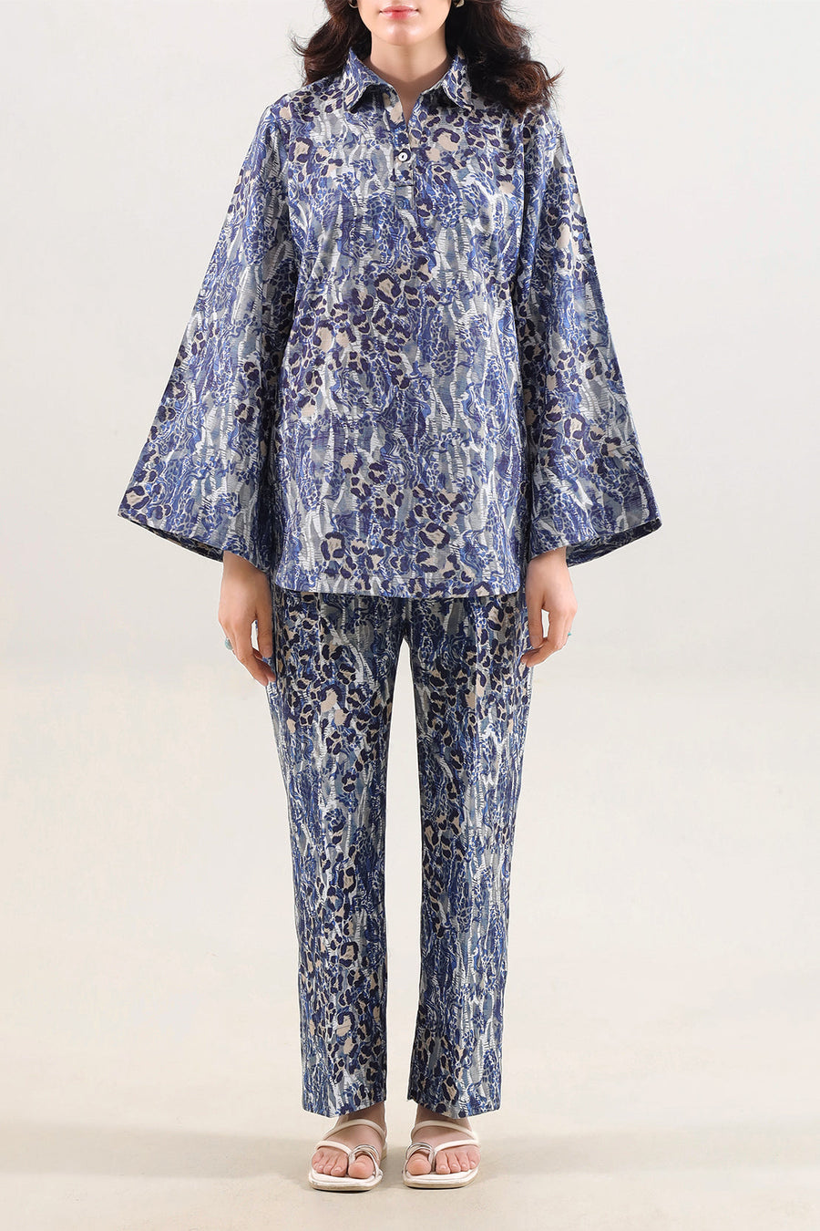 Printed Khaddar Stitched 2 Piece (Shirt/Trouser) - Pehnaawaa
