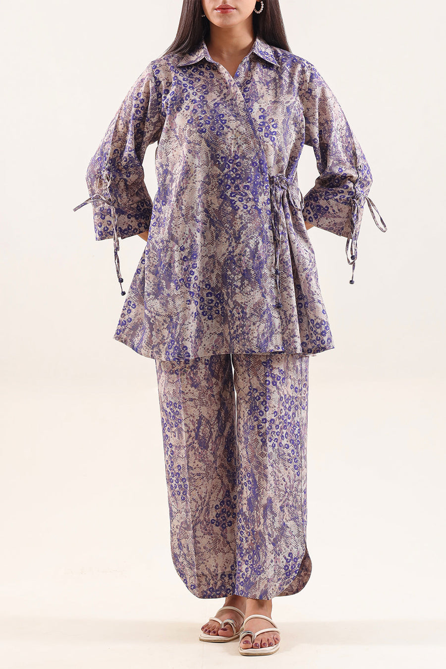 Printed Khaddar Stitched 2 Piece (Shirt/Trouser) - Pehnaawaa