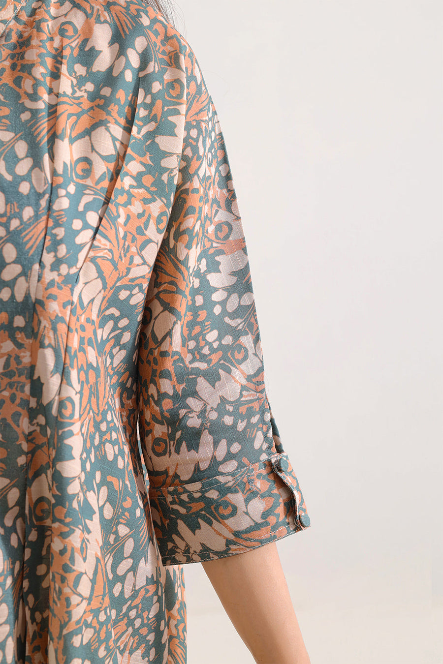 Printed Khaddar Stitched Dress