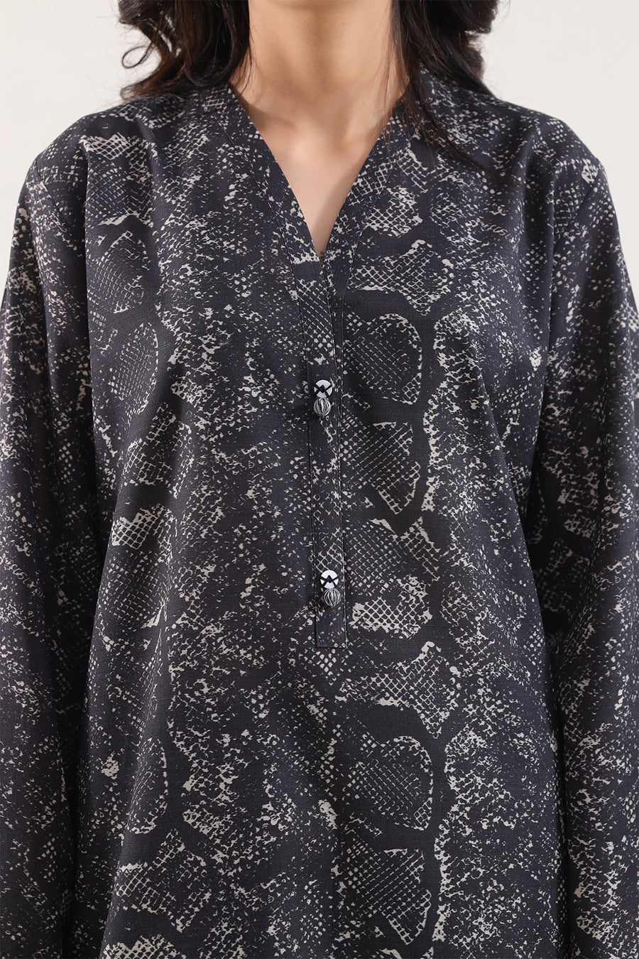 Printed Khaddar Stitched 2 Piece (Shirt/Trouser) - Pehnaawaa
