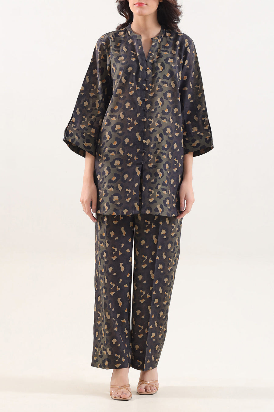 Printed Khaddar Stitched 2 Piece (Shirt/Trouser) - Pehnaawaa